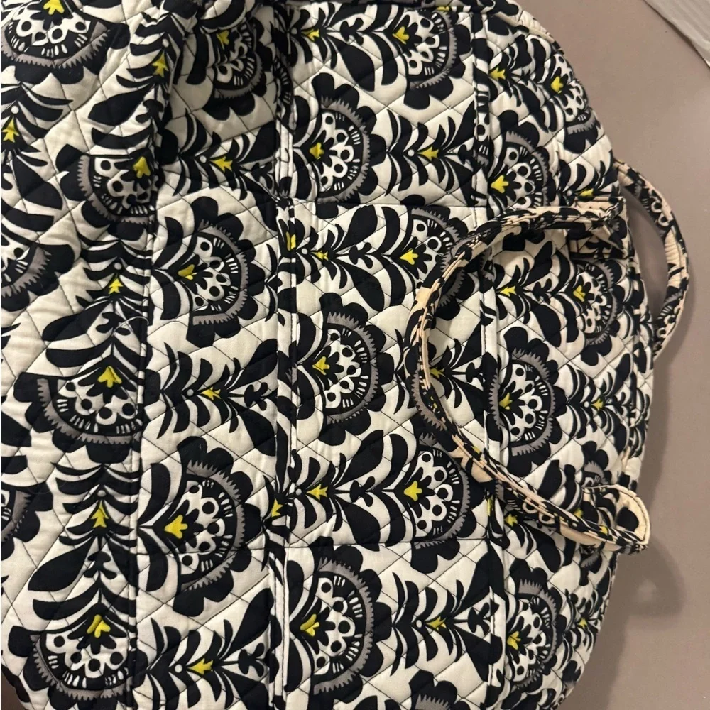 Vera Bradley Black and White Floral Duffle Bag